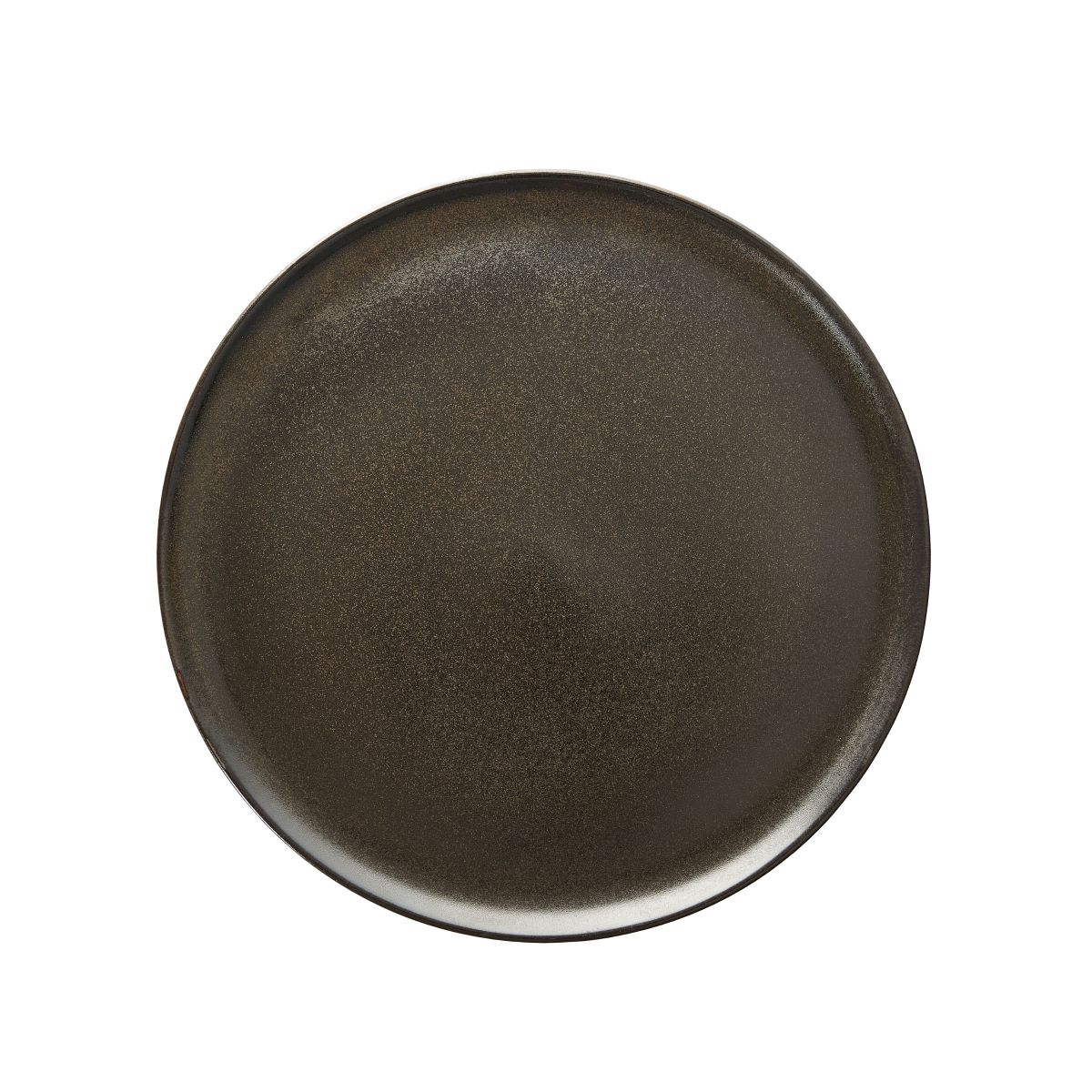 Raw middags tallerken 28 cm. - metallic brown stentøj