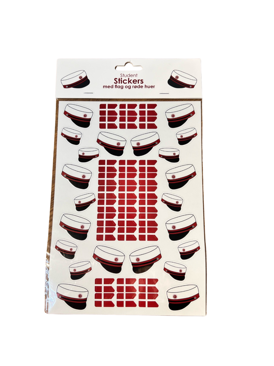 Klistermærker -  rød student
