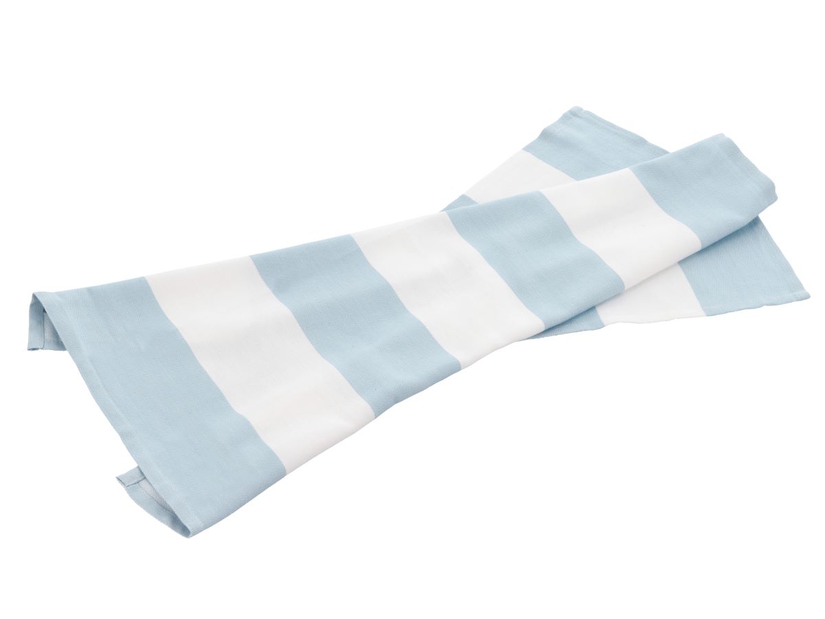 Viskestykke Abbi 70 x 50 cm Hvid/Dream blue Bambus/Bomuld