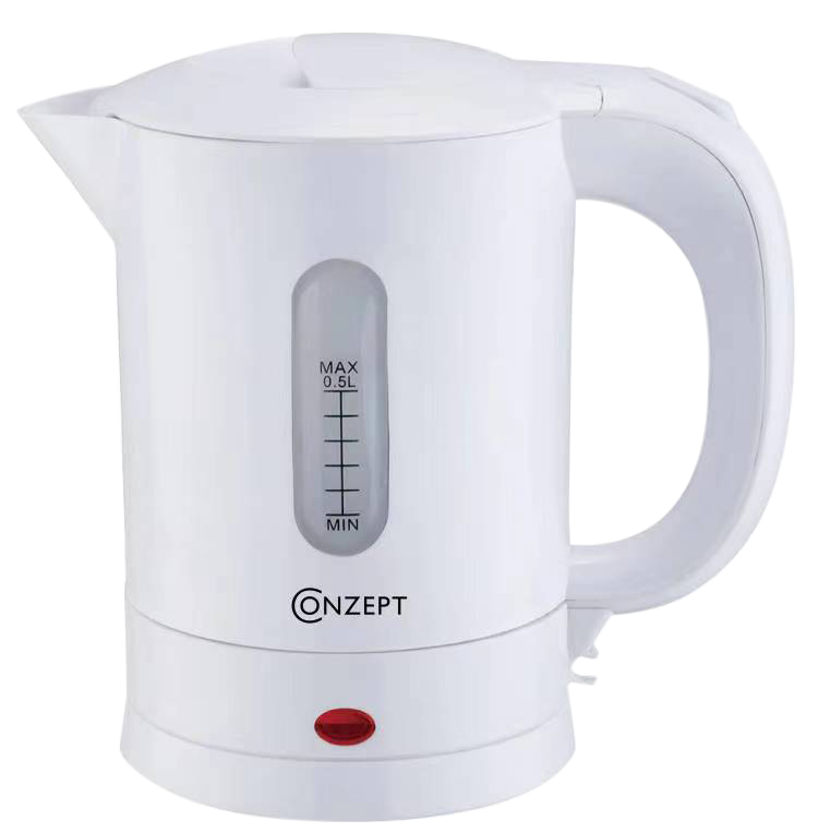 Conzept rejseelkedel 0,5 L 1100 W 120/240V plast inkl 2 krus