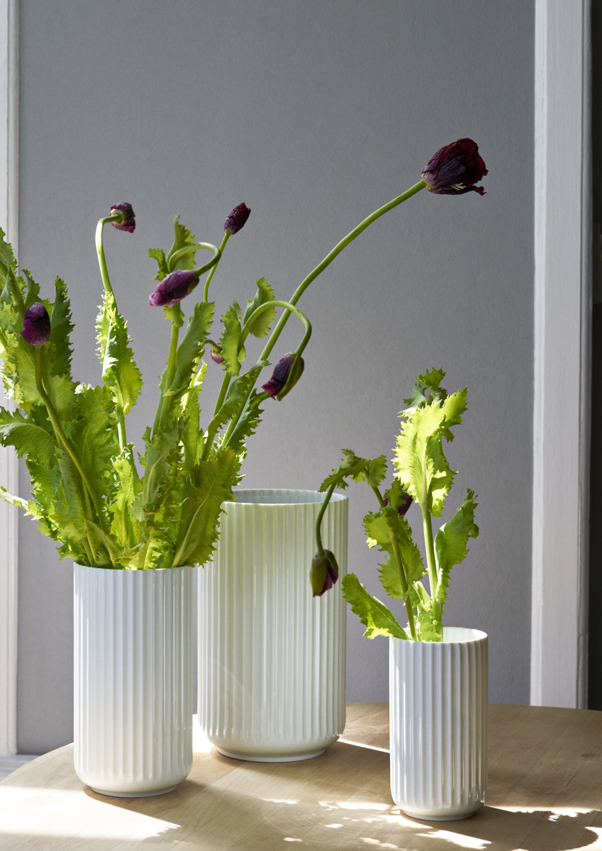 Lyngby Porcelæn Vase 25 cm. hvid