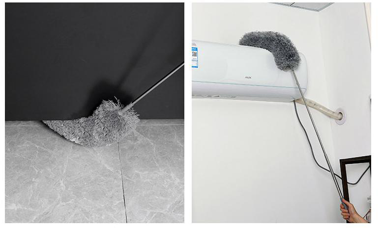 Conzept støvkost med teleskopstang XL 87-280 cm. grå