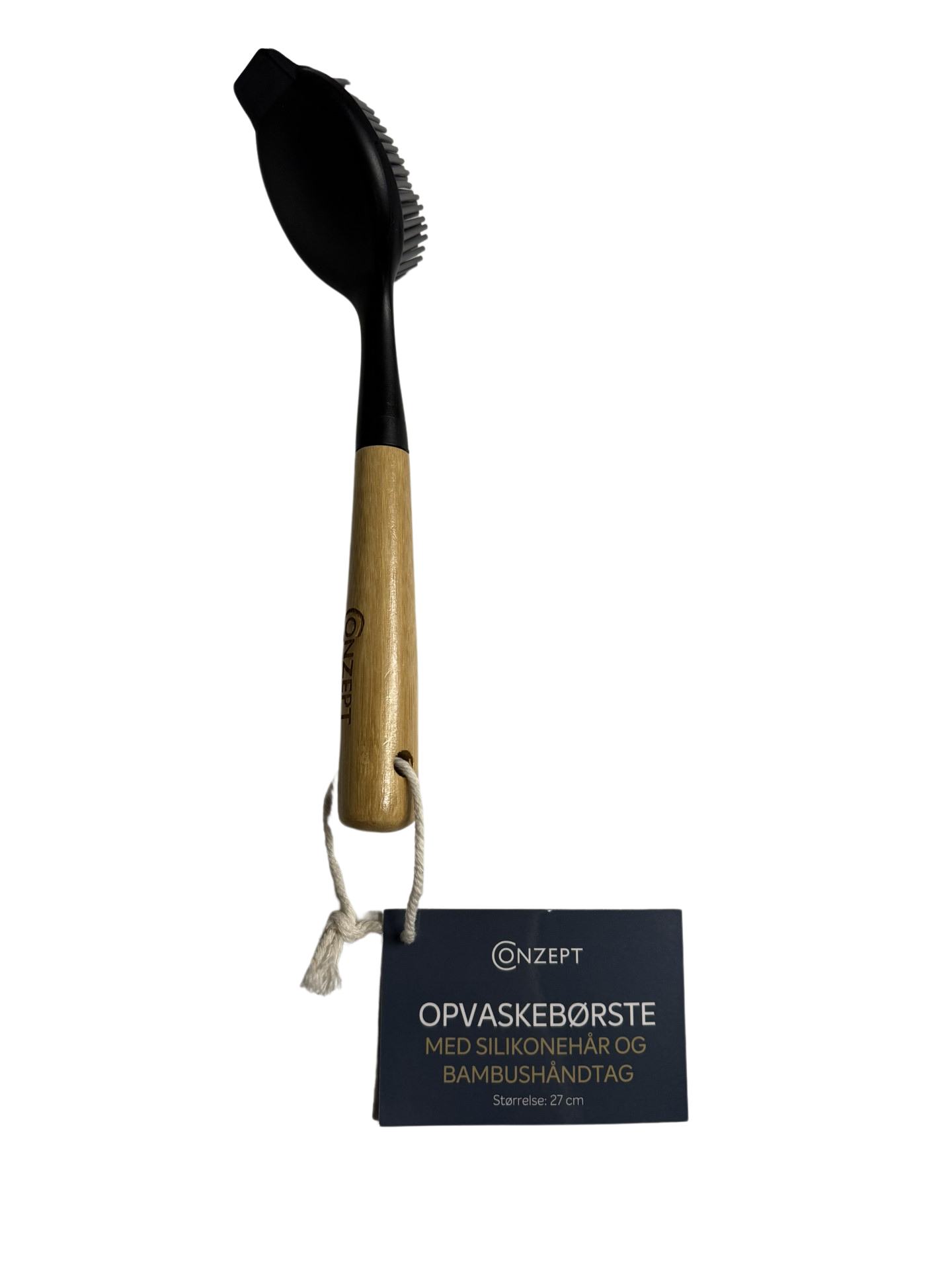 Conzept opvaskebørste bambushåndtag med silikonehår 27 cm