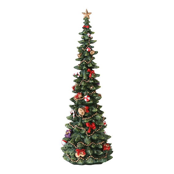 Det Gamle Apotek Juletræ med pynt i polyresin - 20 cm.