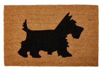 Dørmåtte 40x60 cm hund kokos natur