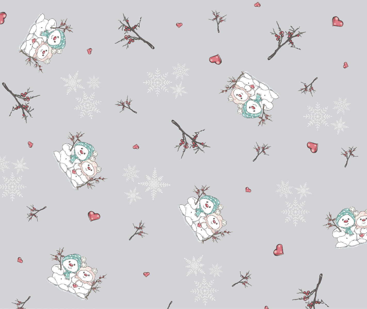 Klarborg Dækkeserviet Snemænd