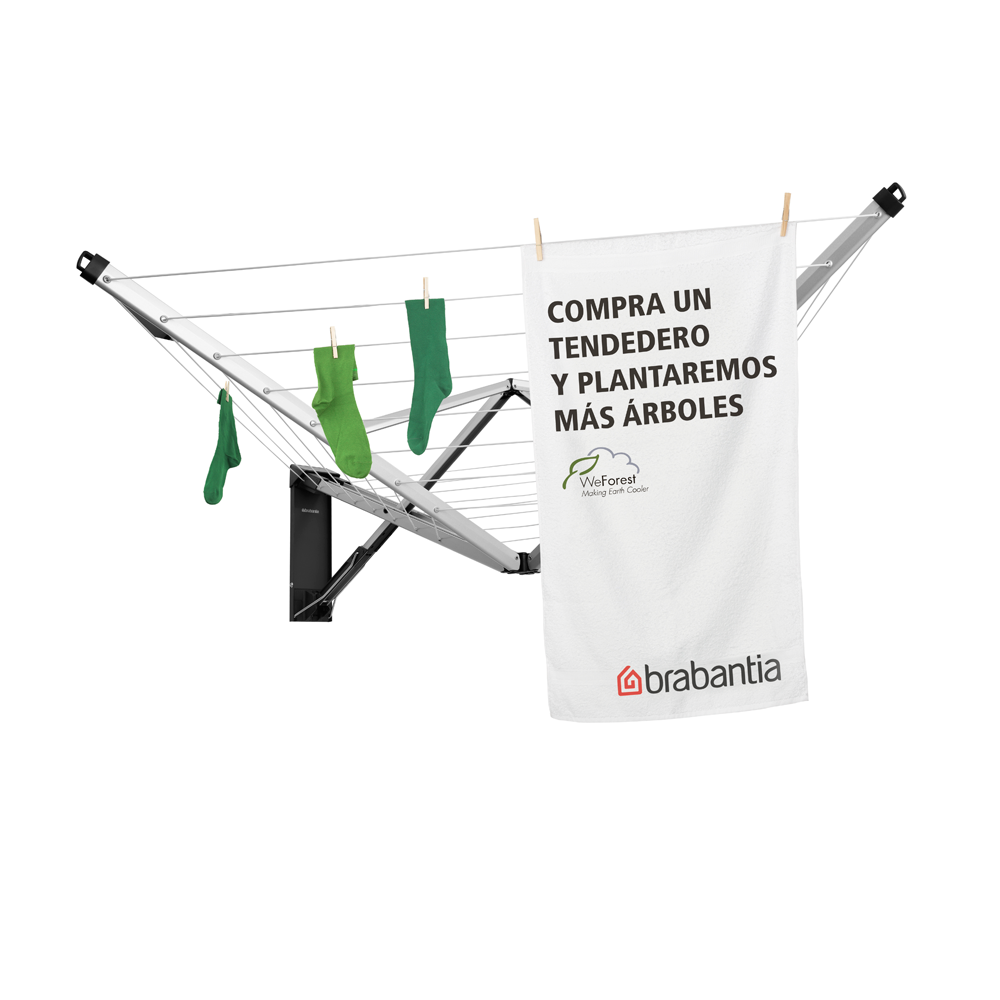 Wallfix Tørrestativ 24 Mtr. Metallic Gre