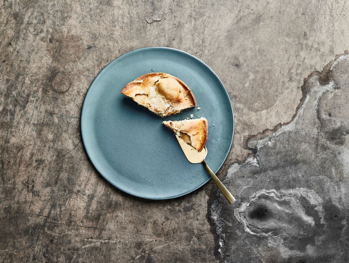 Raw rundt fad 34 cm. - northern green stentøj