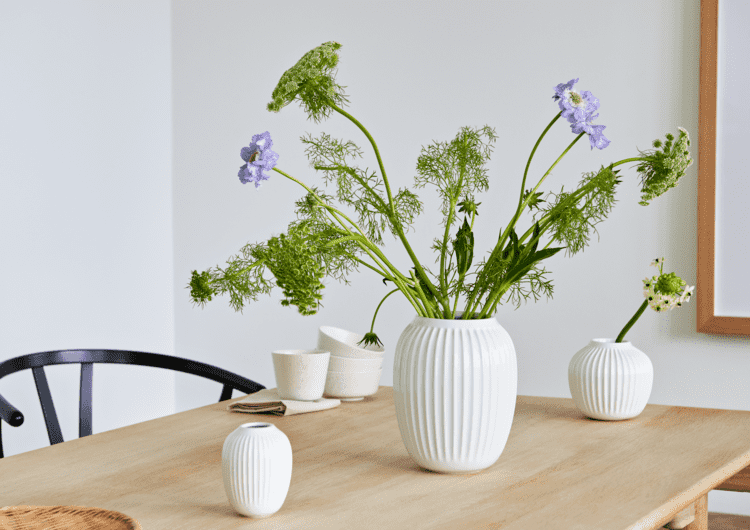 Hammershøi Vase H 21 cm. hvid 