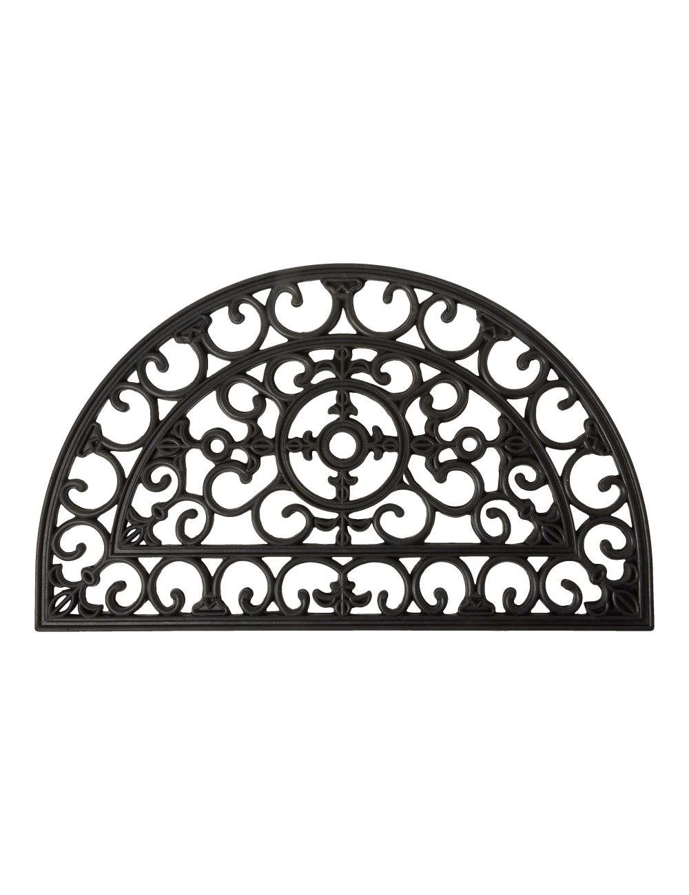 Dørmåtte 45X75 Halvmåne Sort