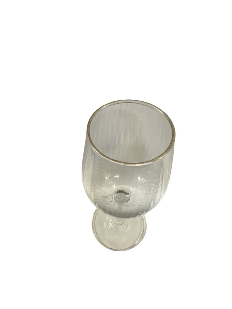 Da'core Vandglas 35 cl rillet klar med guldkant 4 stk.